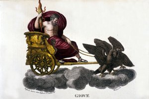Jupiter (Zeus). Gravure du 19ème siècle.