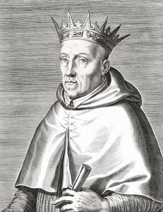 Roi Henri Ier du Portugal et un cardinal. Henrique I. Portrait. - Unknown artist