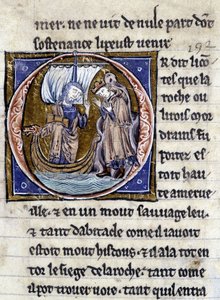 Roi Modreius. Manuscrit : Conquête du Saint Graal, écrit 717 ans après la passion de notre seigneur. Bibliothèque municipale de Rennes, ms. 255 (Collection de romans de la Table Ronde); Paris - Unknown artist