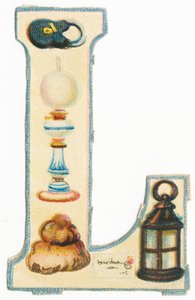 L : serrure, lampe, beaucoup de, lettre, lanterne