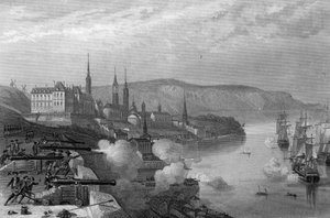 La défense de Québec par le Comte De Frontenac. dans « Histoire générale de la Marine » par Van Tenac