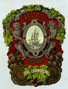 Étiquette de "Bellot Cognac - Fine Champagne", sd. 19ème siècle - Unknown artist