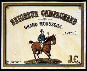 Étiquette de "Lord Campagnard - Grand pétillant" (Avize), sd. 19e siècle - Unknown artist
