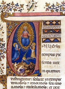 Jugement dernier. Manuscrit du 15ème siècle. Milan, Biblioteca Nazionale Braidense.