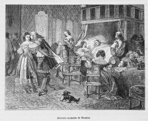 Derniers moments de Mazarin (1602 - 1661). Illustration dans « Histoire de France populaire » par Henri Martin - Unknown artist