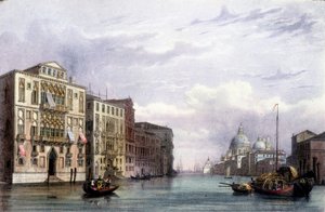 Le grand canal - dans « Album des principales vues de Venise », ill. par Marco Moro, éd. Gio Brizeghel, v.1840