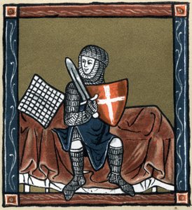 Légende arthurienne : le chevalier Gauvain sur le lit magique. Dans « Geschichte der Französischen Literatur » par Hermann Suchier - Unknown artist