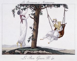 Les Parisiennes à Montmorency (balançoire) - dans "Le Bon Genre"