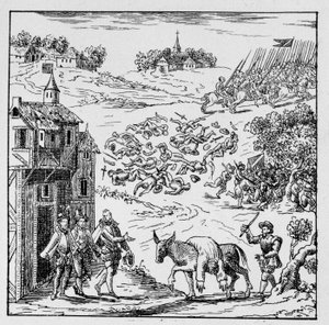 Louis Ier de Bourbon, Prince de Condé (Bourbon-Condé) (1530-1569) fut tué au combat et son corps, mis sur une ânesse, fut amené à Jarnac, exposé à la vue de toute l