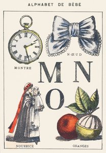 M N O : montre, nœud, infirmière, oranges