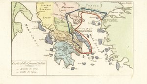 Carte de la Grèce antique - Unknown artist