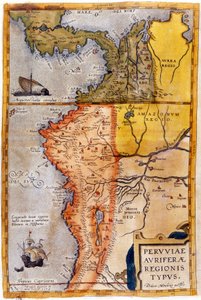 Carte de la Colombie et du Pérou. 1590. - Unknown artist