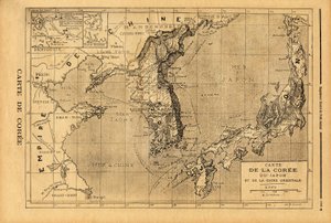 Carte de la Corée, du Japon et de la Chine orientale. Gravure dans Le petit journal 3/09/1894. Collection Selva
