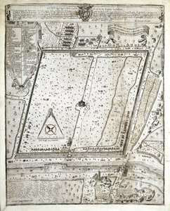 Plan du lazaret de Milan pendant la Grande Peste de Milan en 1630