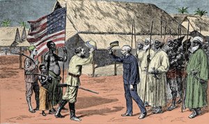 Rencontre entre Sir Henry Morton Stanley (1841-1904) et David Livingstone (1813-1873) en 1871