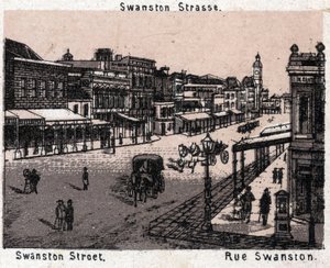 Melbourne, Australie : vue de Swanston Street - Unknown artist