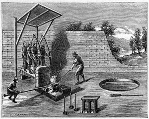 Métallurgie au XVIIIe siècle : maison amovible pour forgerons ambulants.