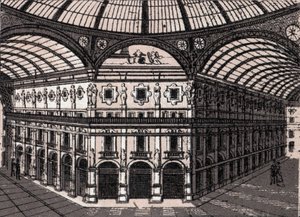 Milan, Italie : vue de la galerie Victor Emmanuel