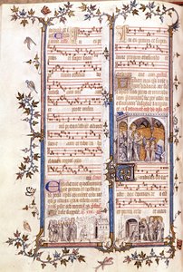 Missel de Saint Denis, vers 1350. Miniature représentant Clotaire et Dagobert - Unknown artist