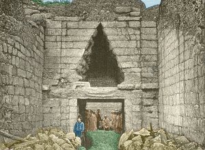 Mycènes, la porte des lions découverte par Schliemann - Unknown artist