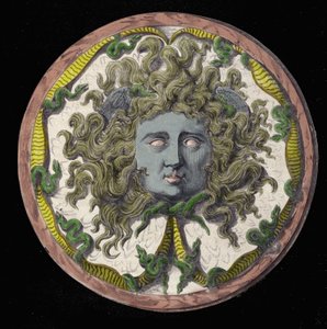 Mythologie : représentation de la Méduse, une des trois Gorgones.