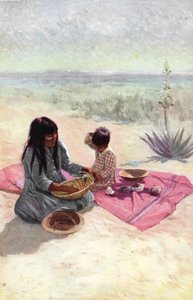 Femme amérindienne de la tribu Pima, Arizona - Unknown artist