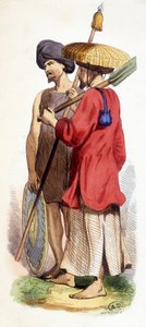 Soldat indigène vietnamien et cochinchinois. Vietnam vers 1840
