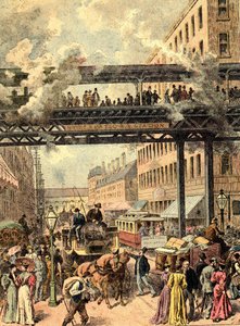 Rue de New York. Dans "Les Peuples de la Terre" 1890 - Unknown artist