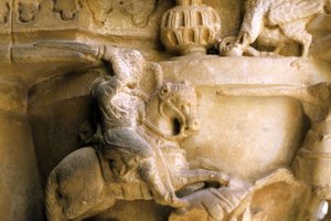 Art normand à Monreale (Sicile) : chapiteaux du Cloître des Bénédictins