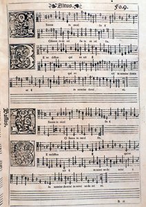 Page du Liber octo missarum (1541)