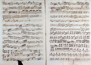 Page de la partition musicale de la "Grande symphonie" de Christian Cannabich - Unknown artist