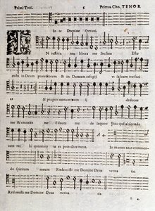 Page de partition musicale des Psaumes (op 16)