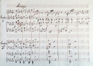 Page de la symphonie réduite à deux pianos et huit mains de Die Zauberflöte, opéra de Mozart, version Lichtenthal (XIXe siècle) - Unknown artist