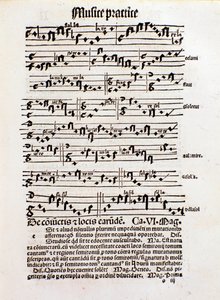 Page sur la théorie musicale de Margarita philosophica
