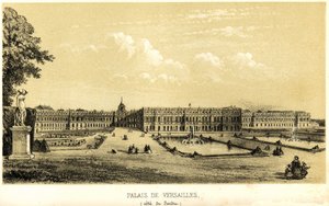 Palais de Versailles, vue du jardin en 1857