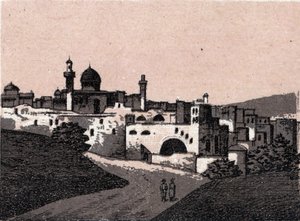 Palestine : vue de la ville de Jérusalem dans « Le Monde Illustré 168 vues » sans date (fin XIXe siècle)