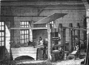 Fabrication du papier au XIXe siècle.