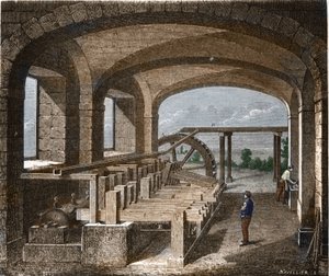 Fabrication du papier au XIXe siècle. - Unknown artist