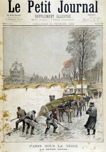 Paris sous neige: la Seine prise - dans "Le Petit Journal" du 24/02/1895