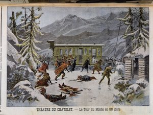 Représentation au Théâtre du Châtelet de "Le Tour du monde en 80 jours" - dans "Le Petit Journal" du 13/03/1898