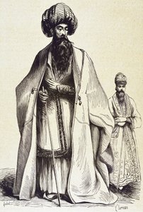 Perse (XIXe siècle). Mollach et maître de cérémonie. Gravure. Collection privée - Unknown artist