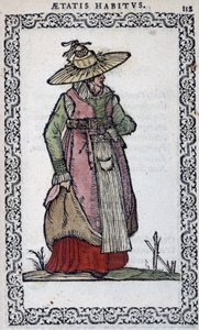 Femme du Piémont - dans « Habits et effigies » par Jean Sulperius