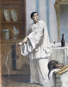 Pierrot fouette un chat - n.d., fin 19e siècle