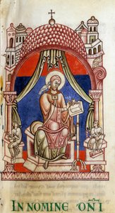 Pape Saint Grégoire I le Grand entouré de deux secrétaires