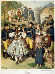 Bal populaire en Bohême vers 1870