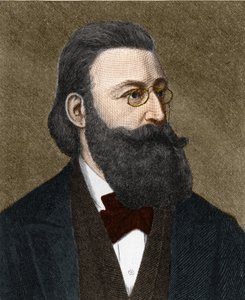 Portrait de Ludwig Anzengruber (1839-1889), écrivain autrichien