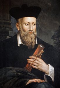 Portrait de Michel de Nostre-Dame, dit Nostradamus, astrologue, détail, Maison de Nostradamus, Salon de Provence, Bouches du Rhône
