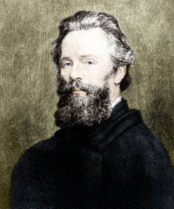 Portrait du poète et romancier américain Herman Melville (1819-1891). - Unknown artist