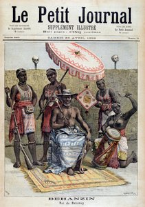 Portrait de Béhanzin (1844-1900), roi du Dahomey (Bénin) - dans "Le Petit Journal" du 23/4/1892 - Unknown artist