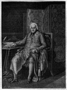 Portrait du cardinal Jean-Baptiste de Belloy Morangle - Gravure du 19e siècle